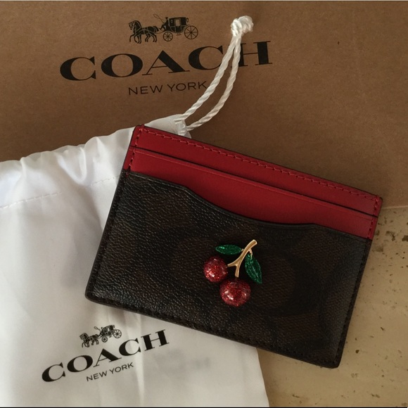 coach cherry wallet